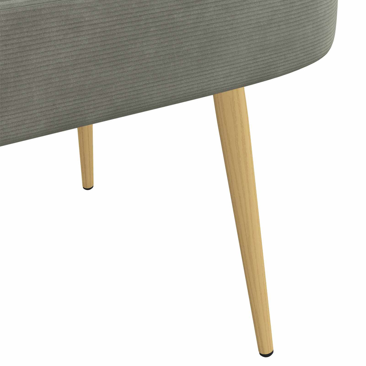 Polstret bænk med ryg Lysegrå 110 x 60 x 76 cm Velourstof