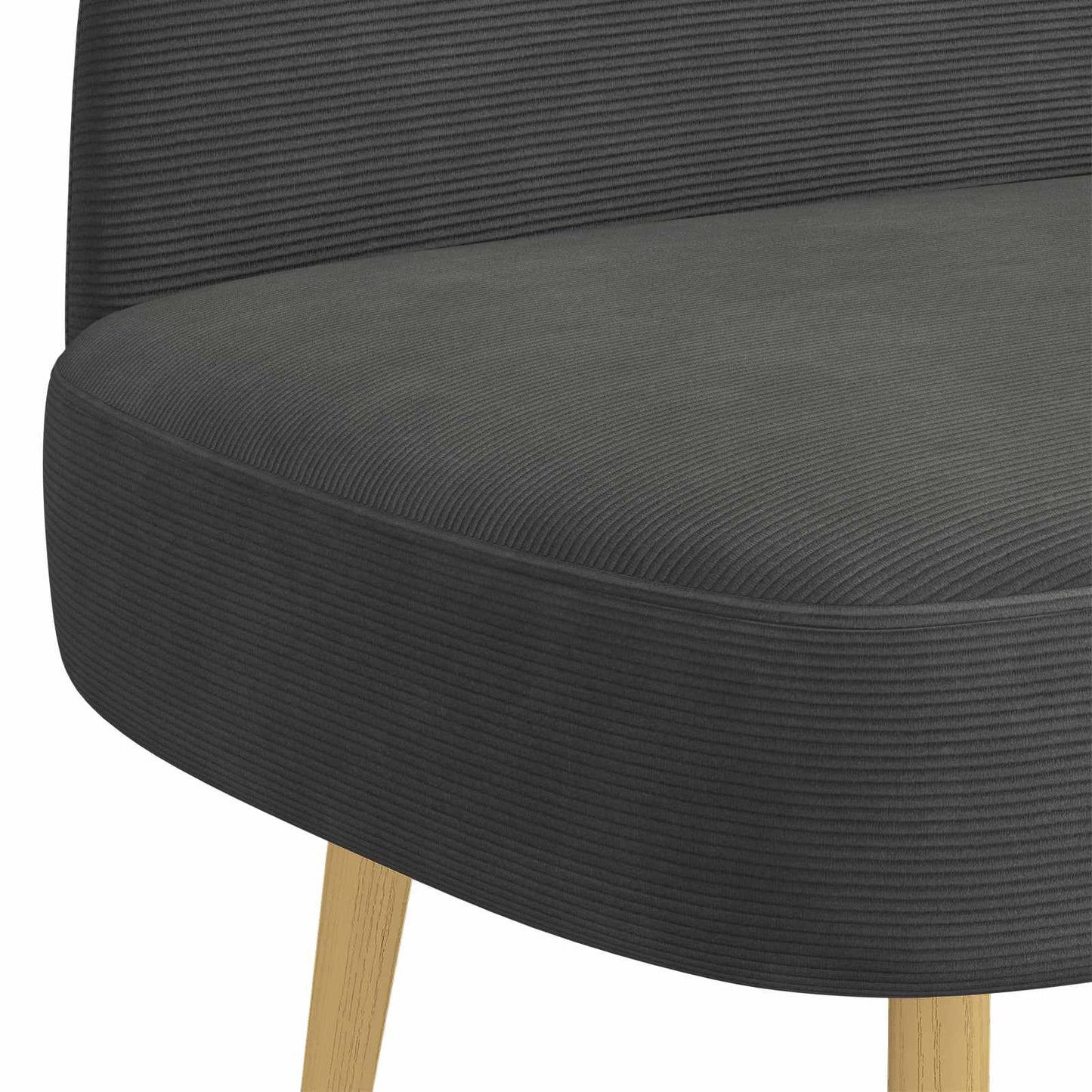 Polstret bænk med ryg Mørkegrå 110 x 60 x 76 cm Velourstof