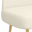 Polstret bænk med ryg Cremefarvet 110 x 60 x 76 cm Velourstof