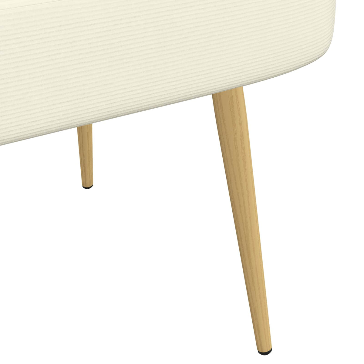 Polstret bænk med ryg Cremefarvet 110 x 60 x 76 cm Velourstof