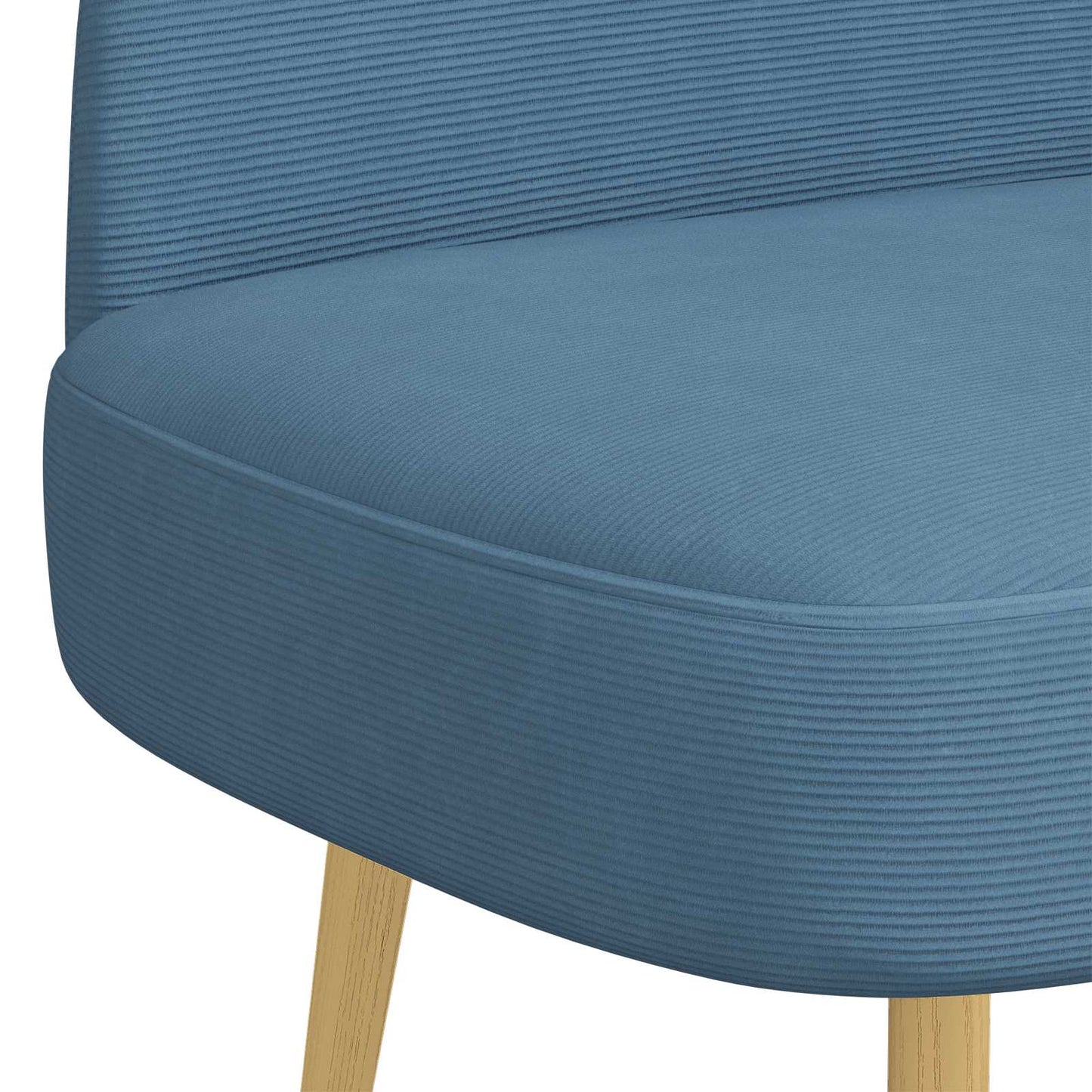 Polstret bænk med ryg Blå 110 x 60 x 76 cm Velourstof
