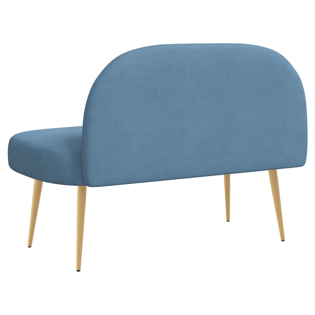 Polstret bænk med ryg Blå 110 x 60 x 76 cm Velourstof
