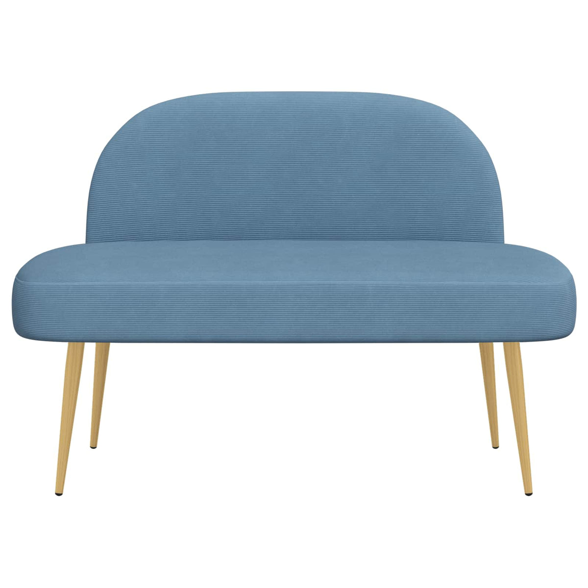 Polstret bænk med ryg Blå 110 x 60 x 76 cm Velourstof