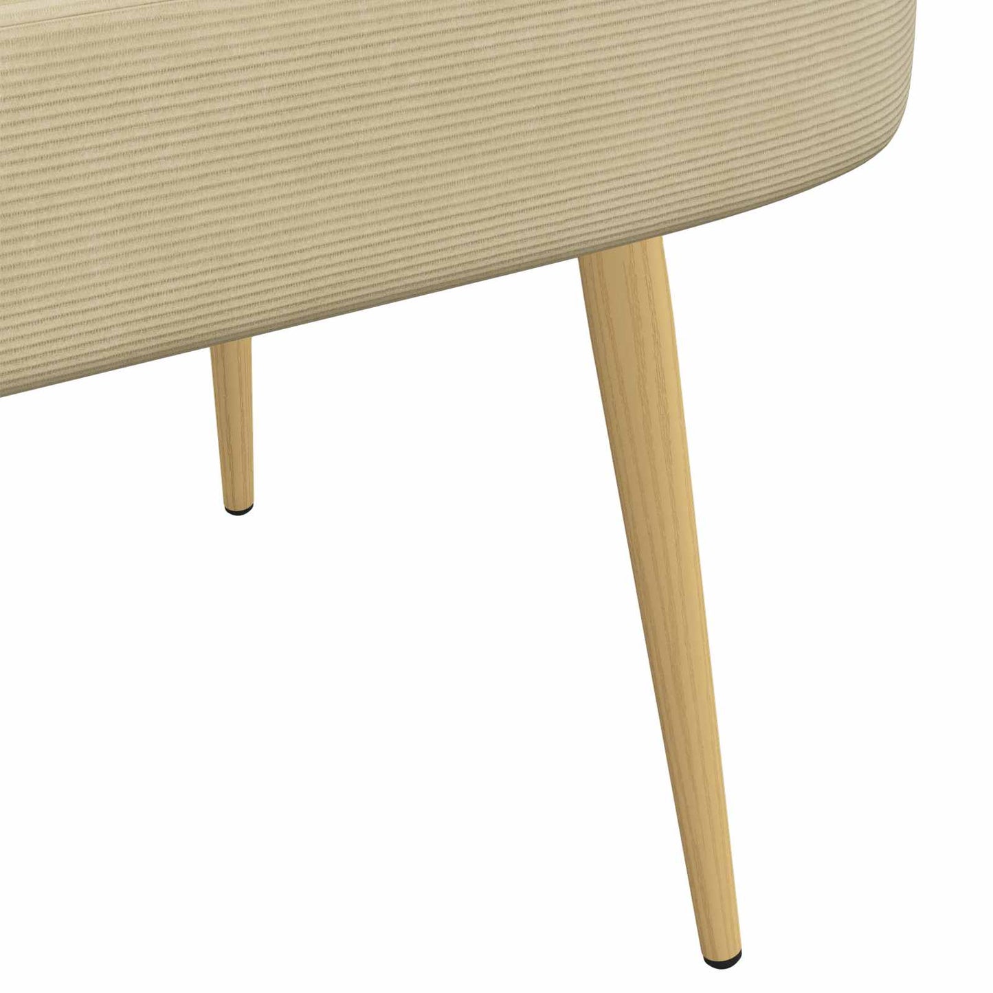 Polstret bænk med ryg Lysegrå 110 x 60 x 76 cm Velourstof