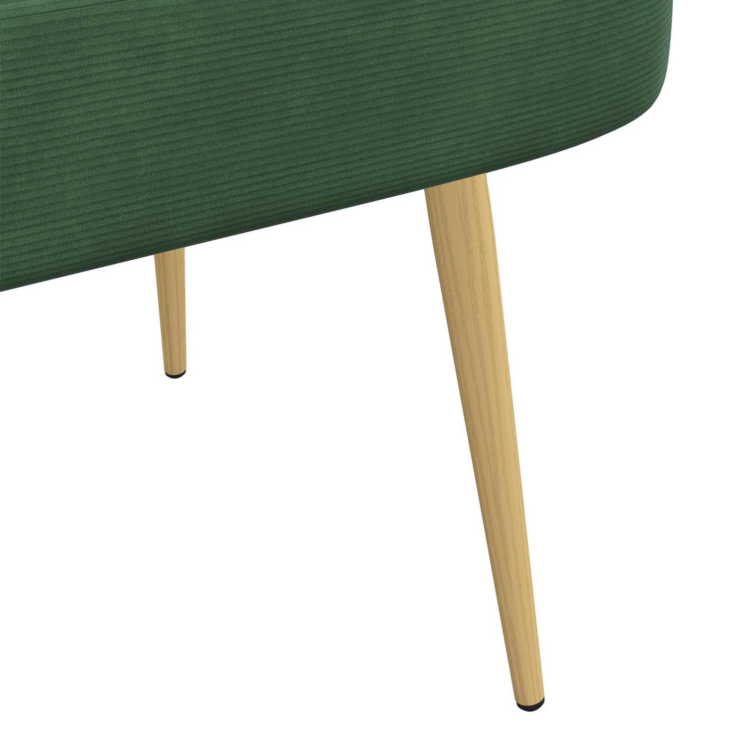 Polstret bænk med ryg Junglegrøn 110 x 60 x 76 cm Velourstof
