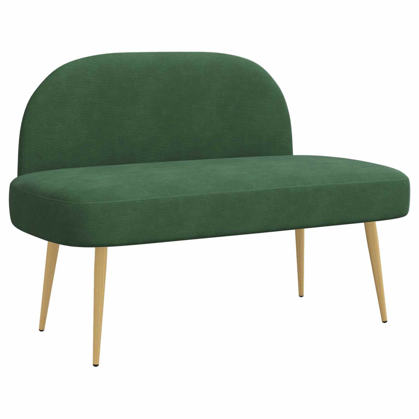 Polstret bænk med ryg Junglegrøn 110 x 60 x 76 cm Velourstof