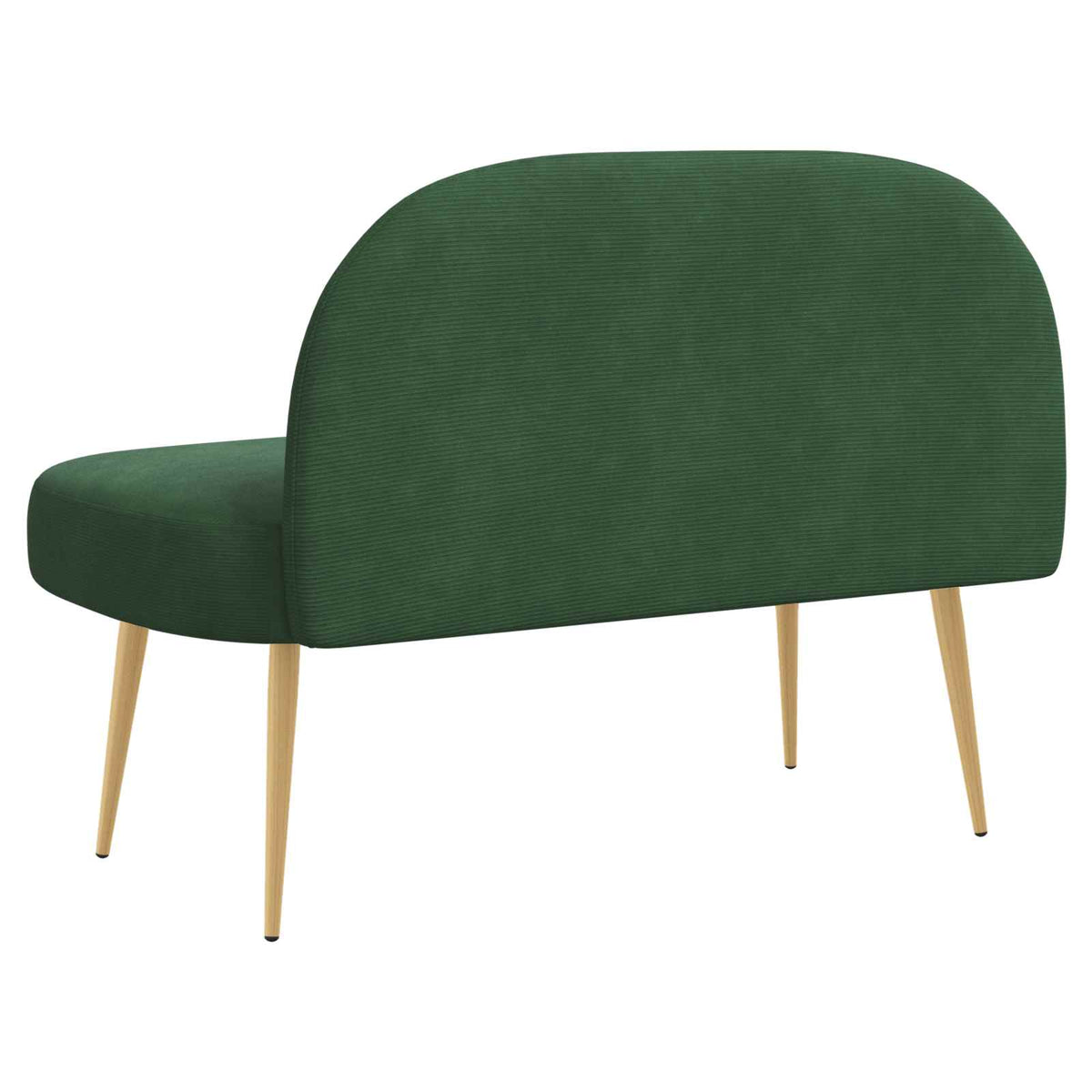 Polstret bænk med ryg Junglegrøn 110 x 60 x 76 cm Velourstof