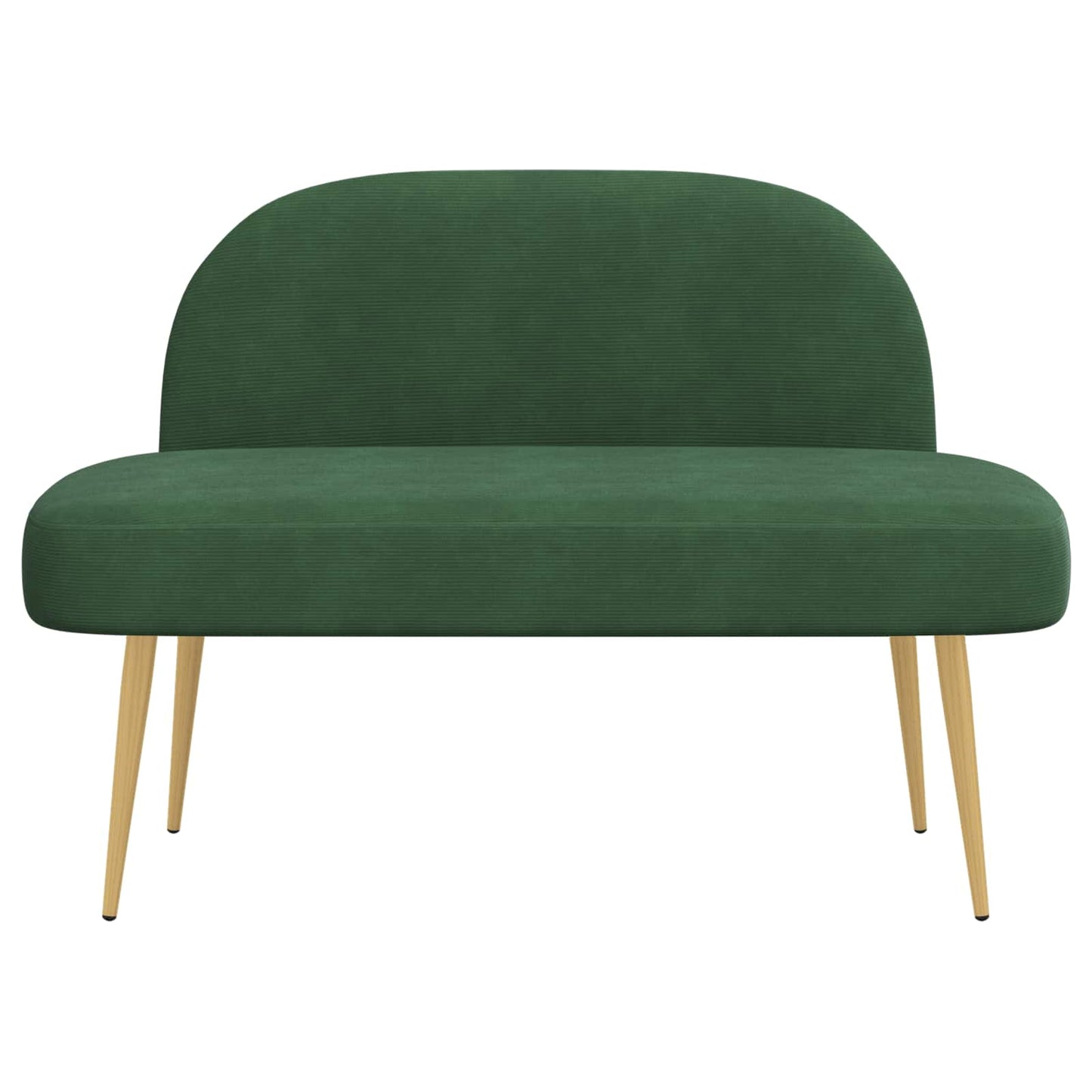 Polstret bænk med ryg Junglegrøn 110 x 60 x 76 cm Velourstof