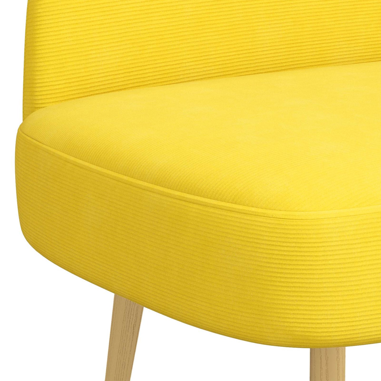 Polstret bænk med ryg Lysegul 110 x 60 x 76 cm Velourstof