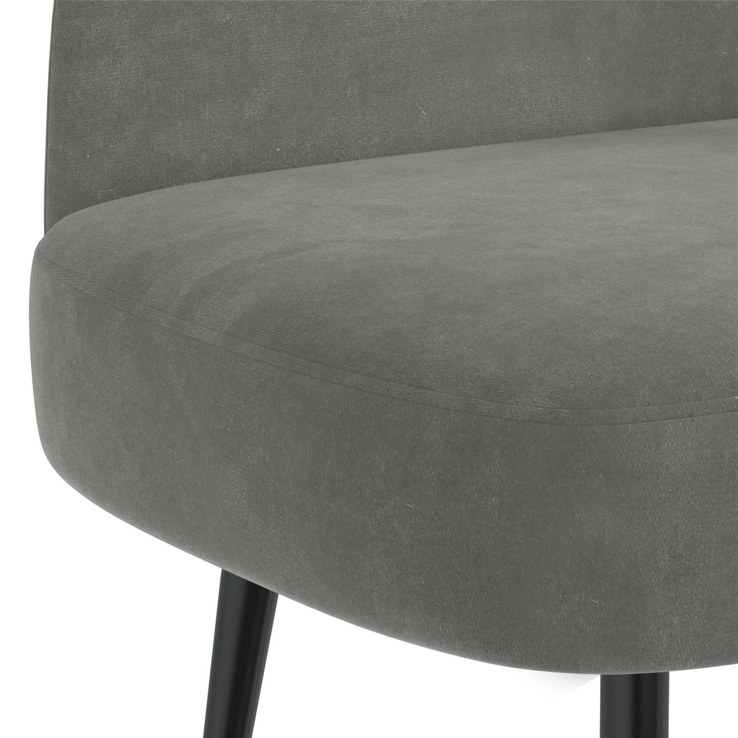 Polstret bænk med ryg Mørkegrå 110 x 60 x 76 cm Fløjl