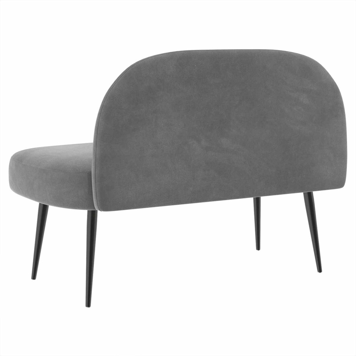 Polstret bænk med ryg Mørkegrå 110 x 60 x 76 cm Fløjl