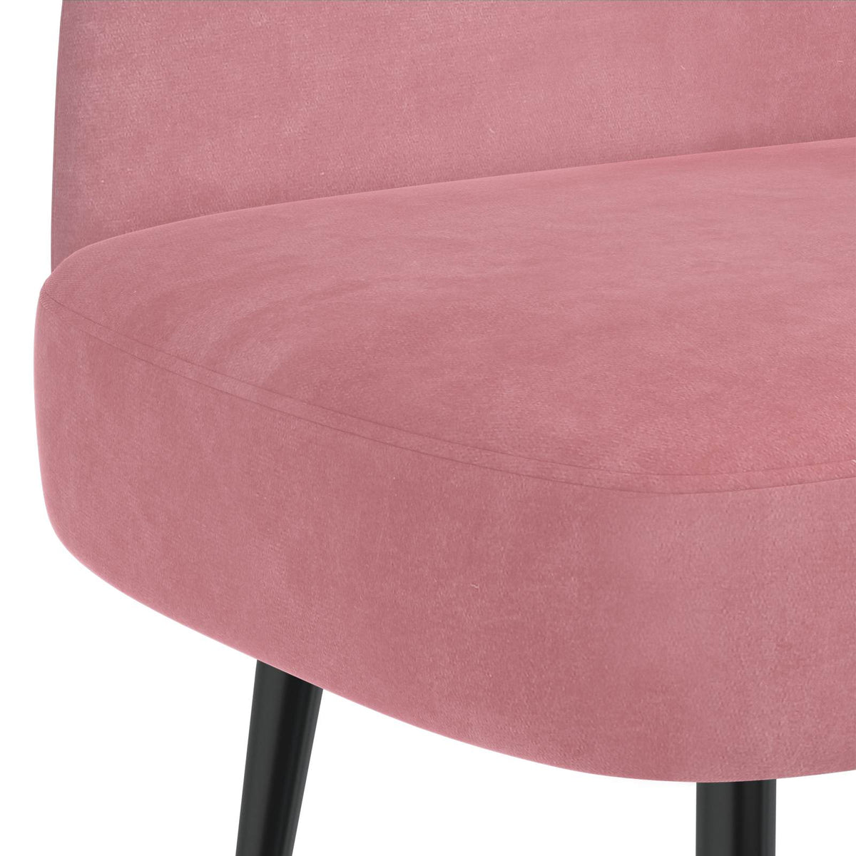 Polstret bænk med ryg Lyserød 110 x 60 x 76 cm Fløjl