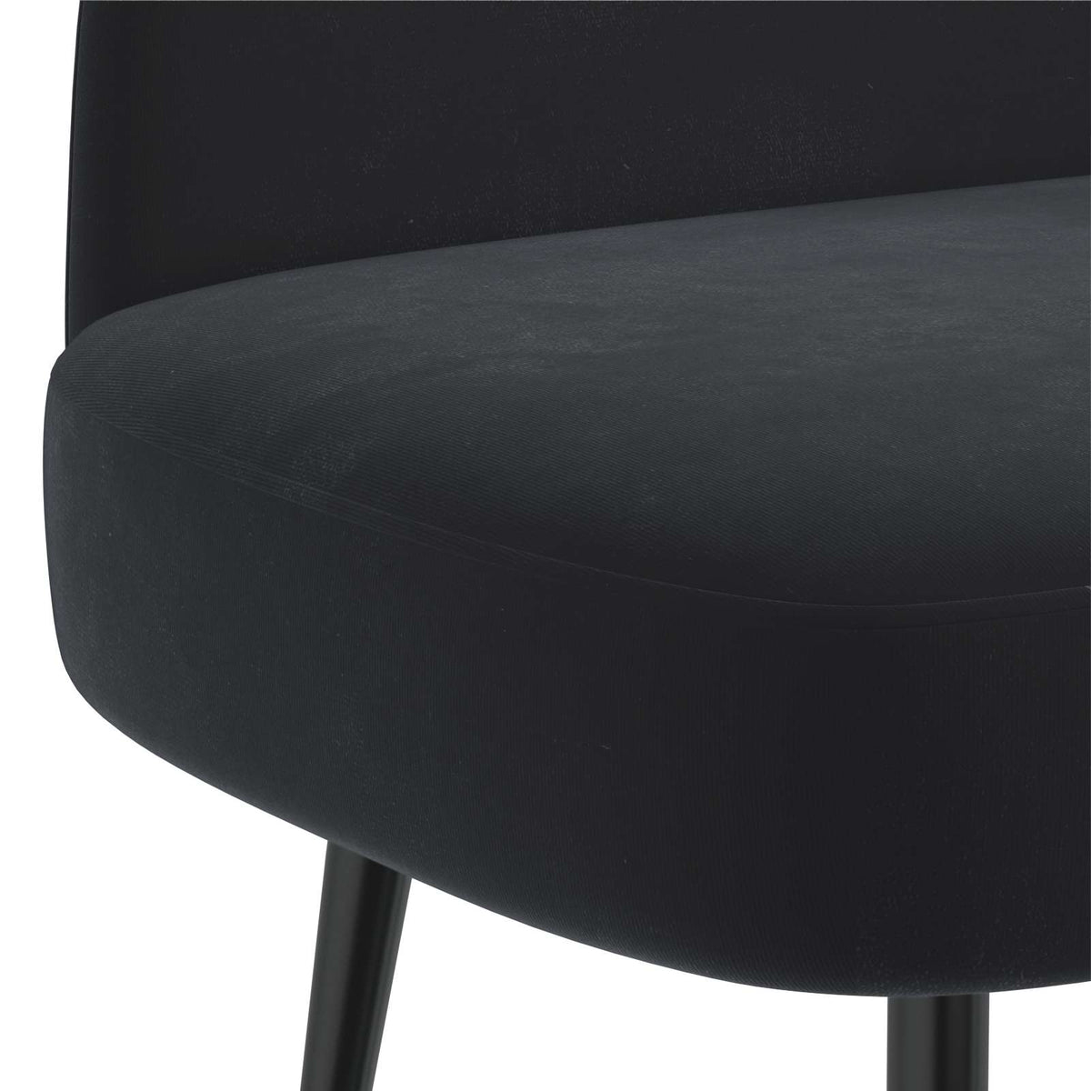 Polstret bænk med ryg Sort 110 x 60 x 76 cm Fløjl