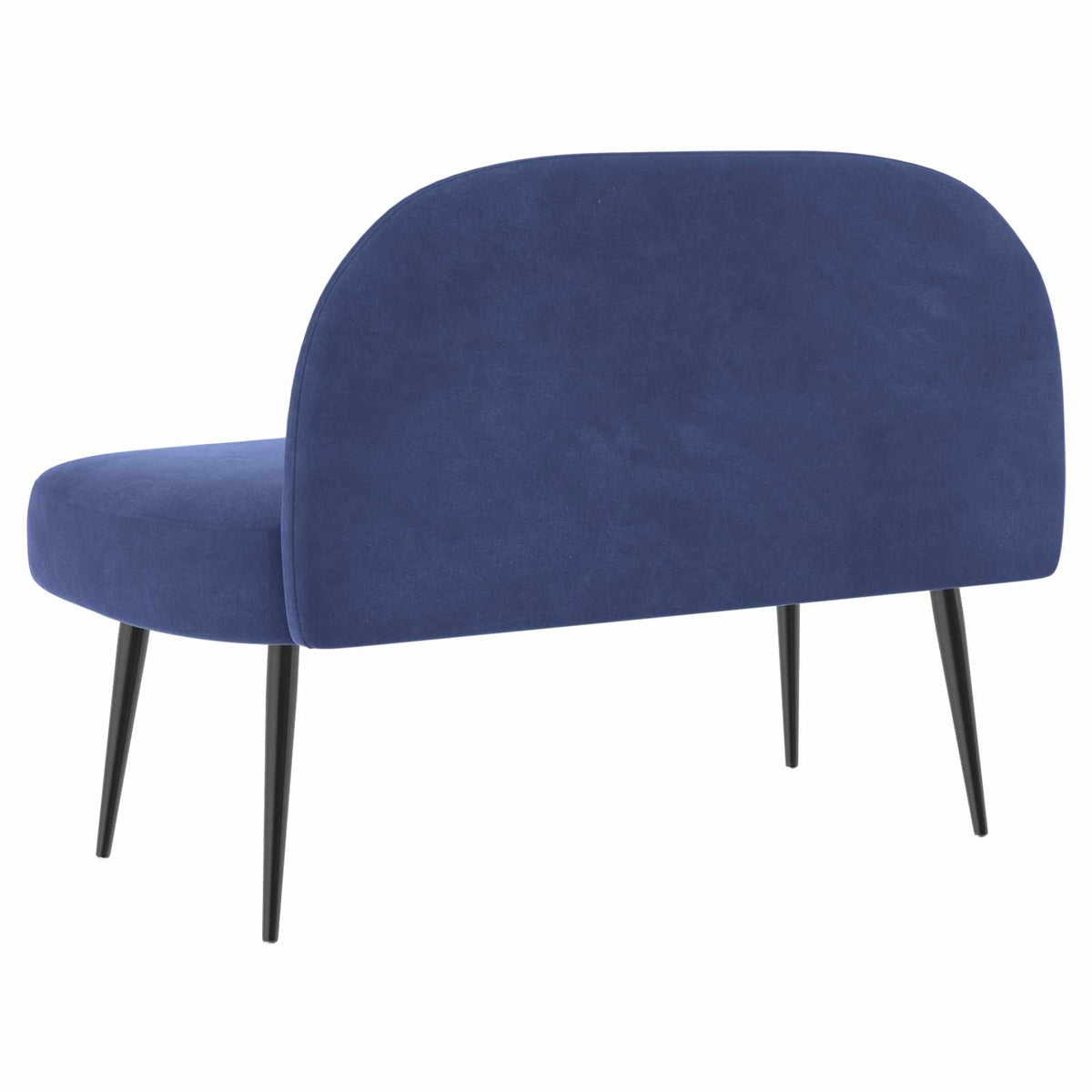 Polstret bænk med ryg Politi blå 110 x 60 x 76 cm Fløjl