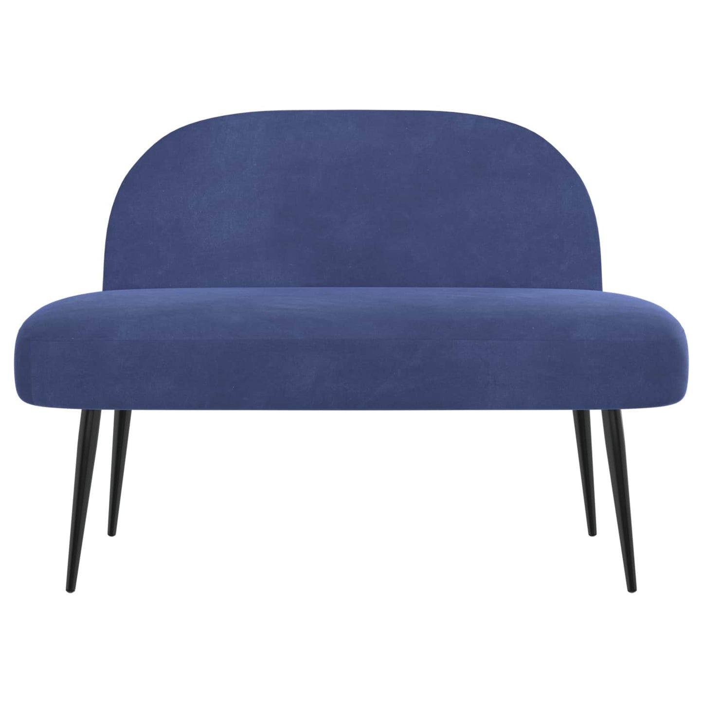 Polstret bænk med ryg Politi blå 110 x 60 x 76 cm Fløjl