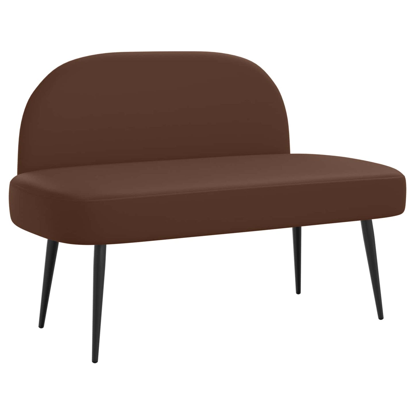Polstret bænk med ryg Brun 110 x 60 x 76 cm Kunstlæder