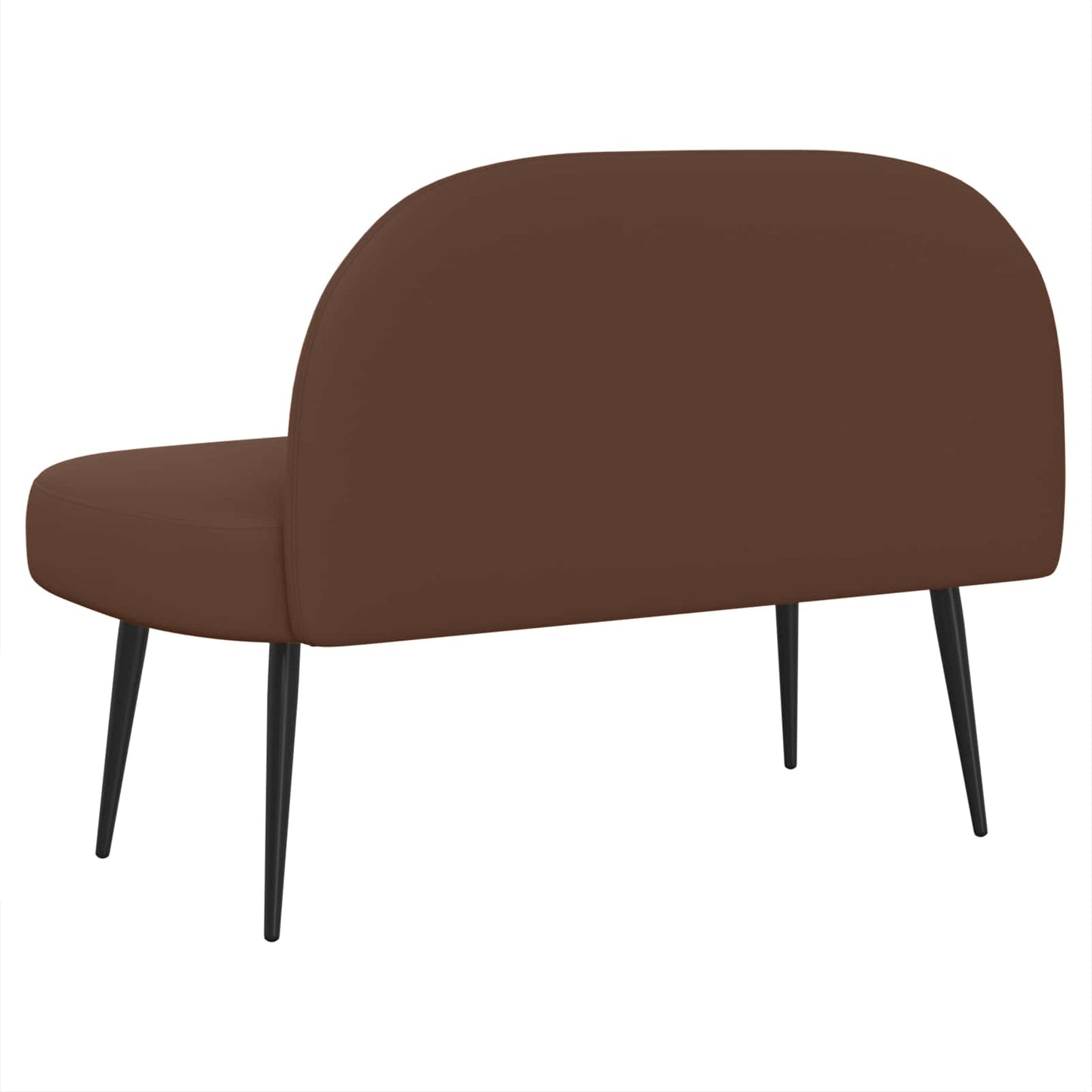 Polstret bænk med ryg Brun 110 x 60 x 76 cm Kunstlæder