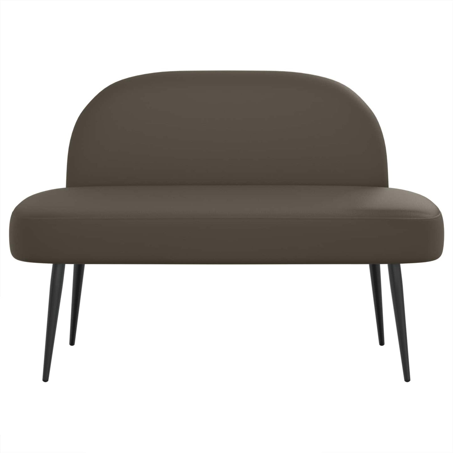 Polstret bænk med ryg Grå 110 x 60 x 76 cm Kunstlæder