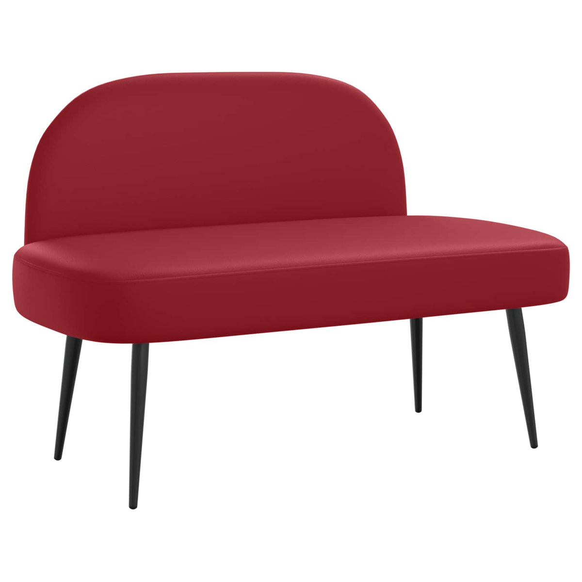 Polstret bænk med ryg Vinrød 110 x 60 x 76 cm Kunstlæder