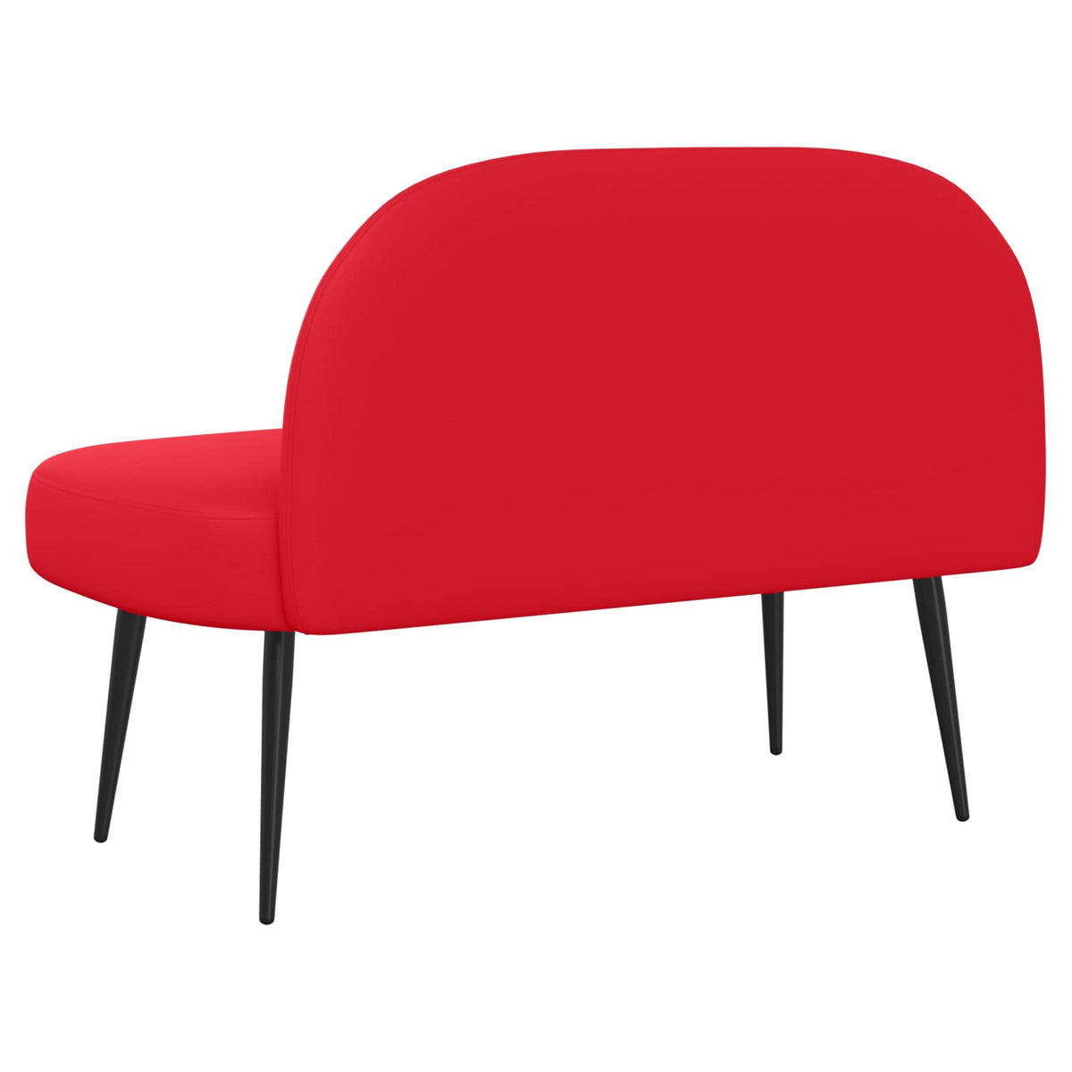 Polstret bænk med ryg Rød 110 x 60 x 76 cm Kunstlæder