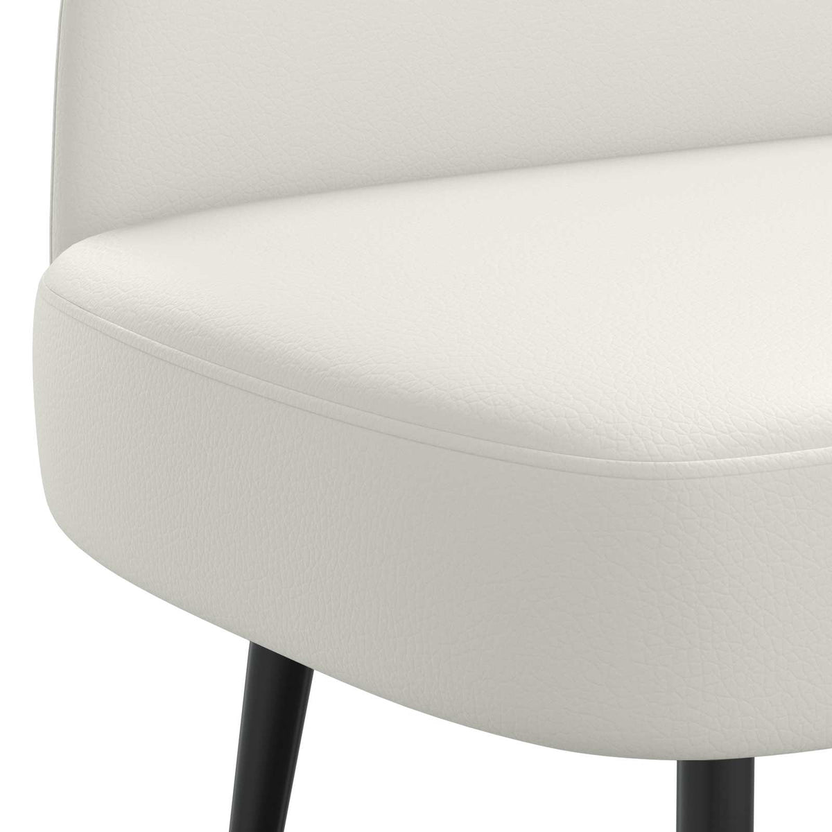 Polstret bænk med ryg Hvid 110 x 60 x 76 cm Kunstlæder