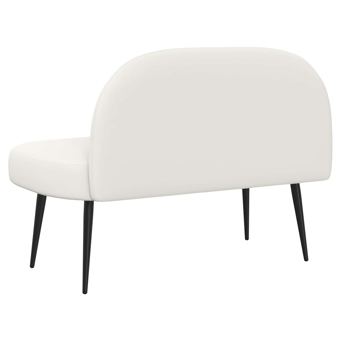 Polstret bænk med ryg Hvid 110 x 60 x 76 cm Kunstlæder