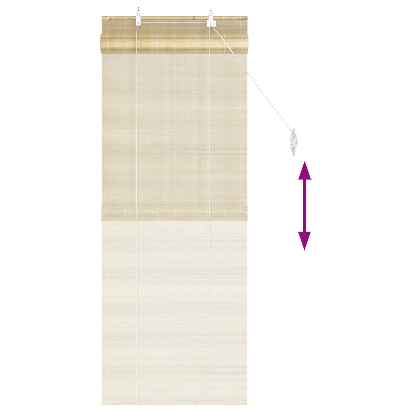 Rullegardin Naturfarvet 50 x 160 cm Bambus