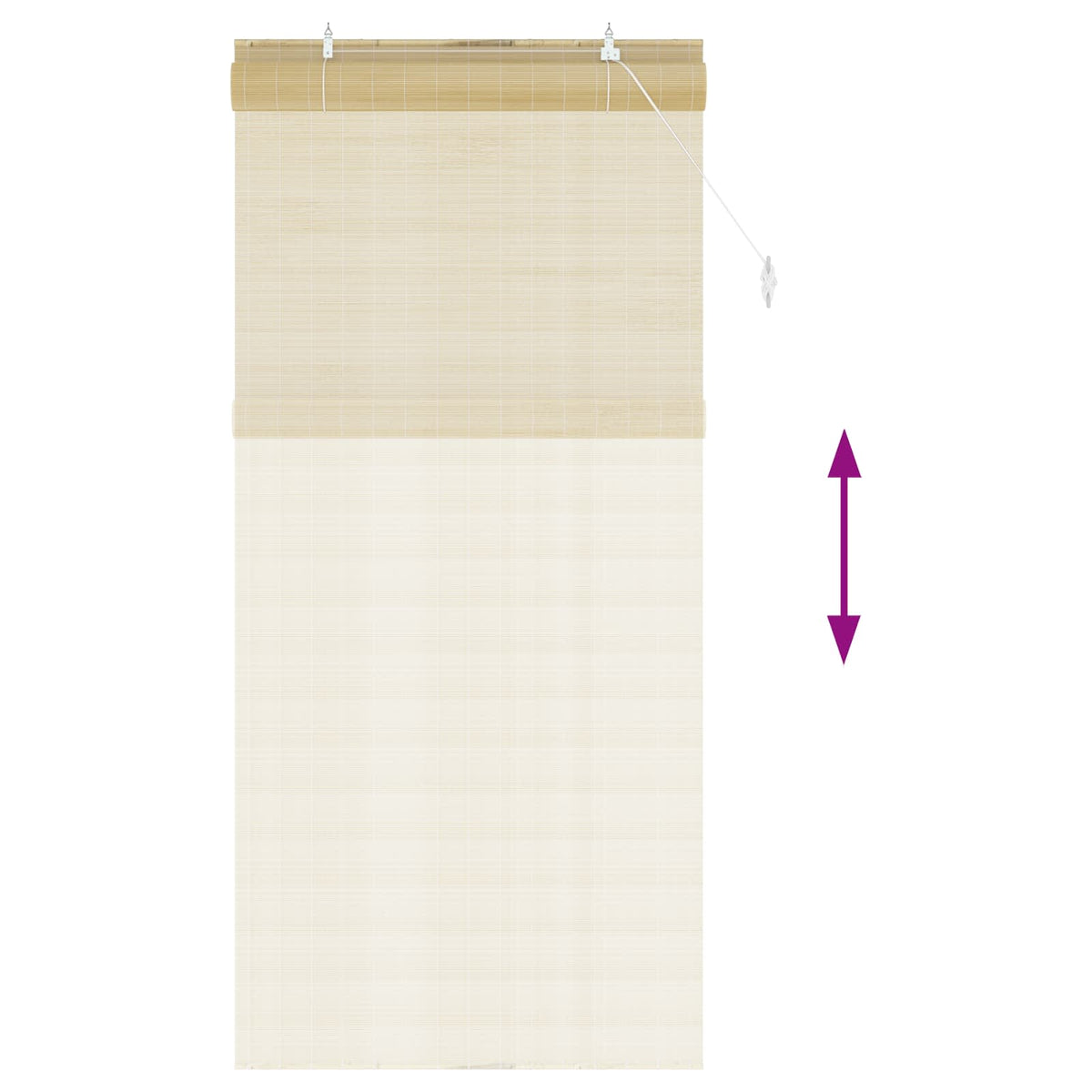 Rullegardin Naturfarvet 110 x 220 cm Bambus