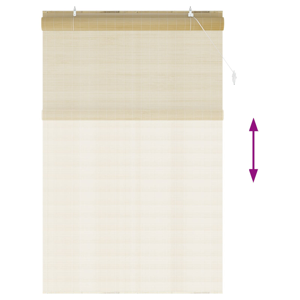 Rullegardin Naturfarvet 130 x 220 cm Bambus