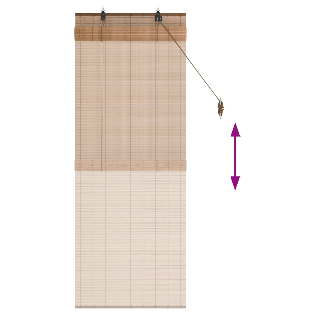Rullegardin Brun 50 x 160 cm Bambus