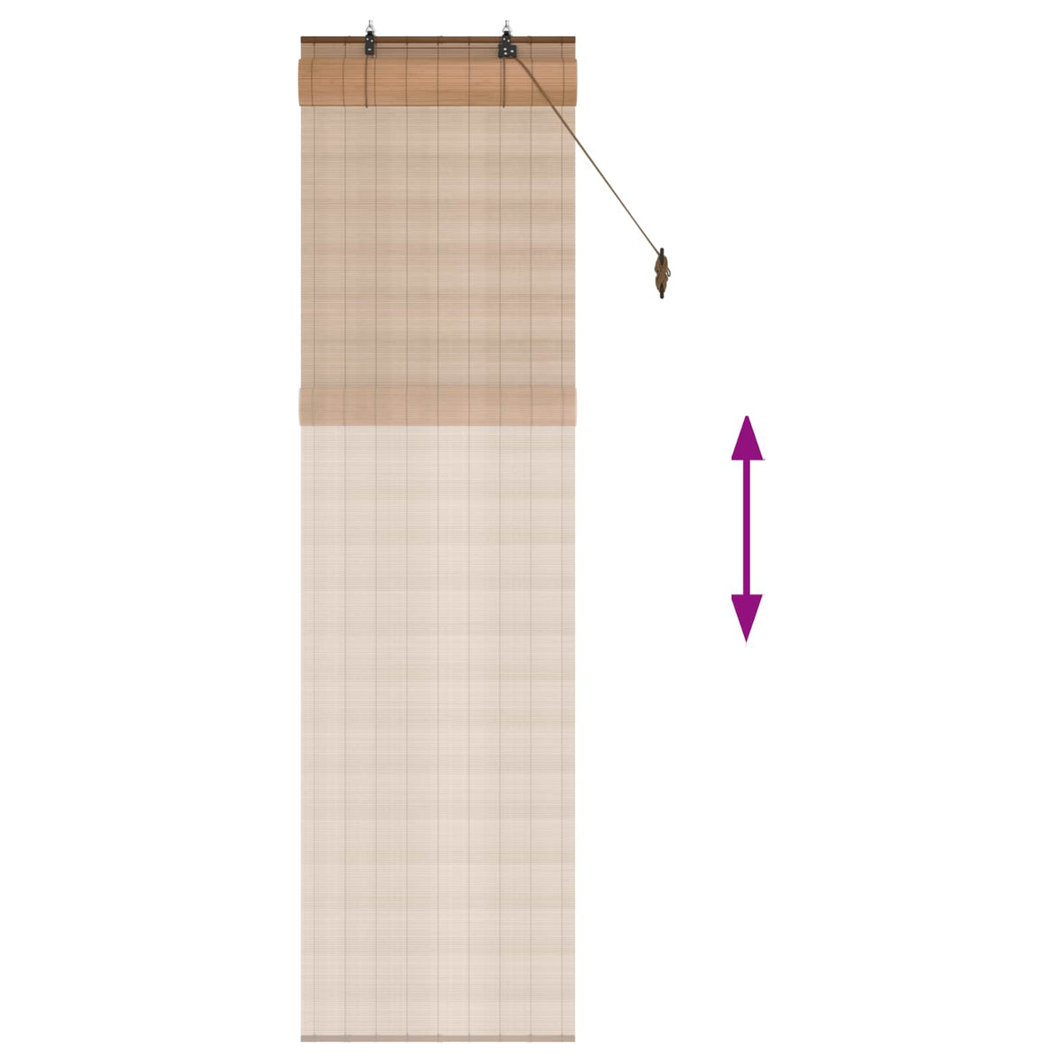 Rullegardin Brun 60 x 220 cm Bambus