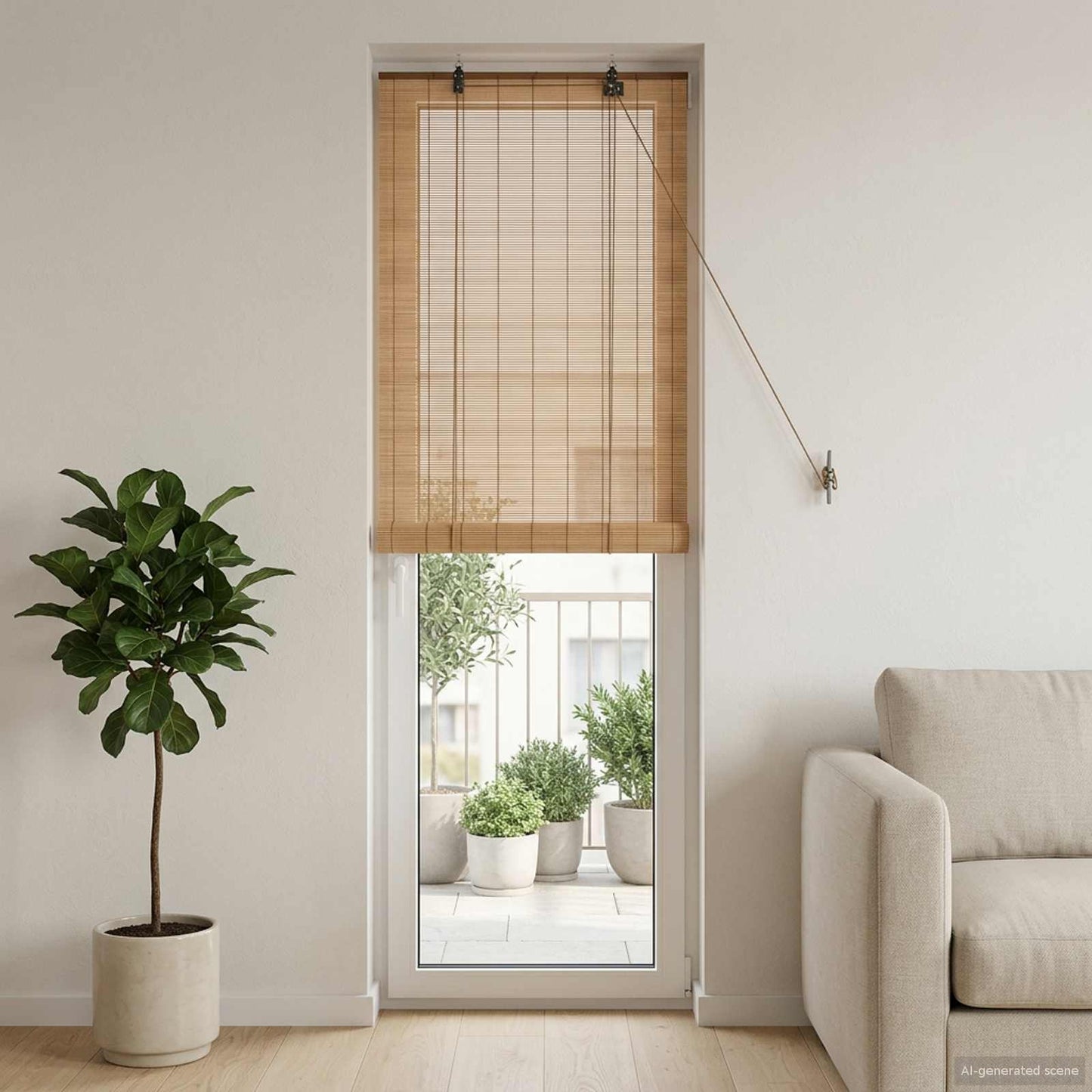 Rullegardin Brun 70 x 220 cm Bambus