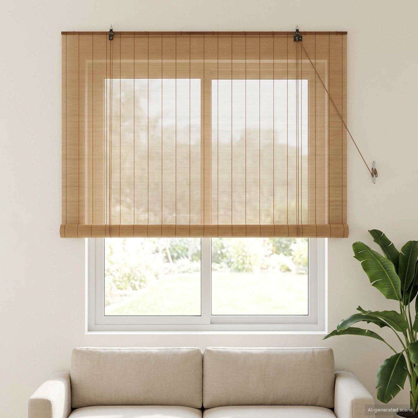 Rullegardin Brun 160 x 160 cm Bambus