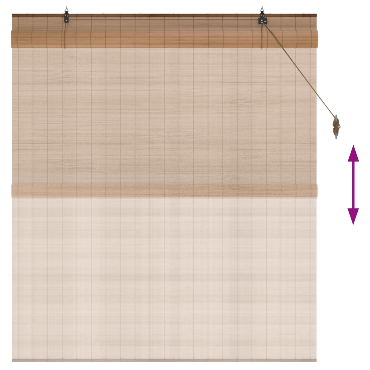 Rullegardin Brun 160 x 160 cm Bambus