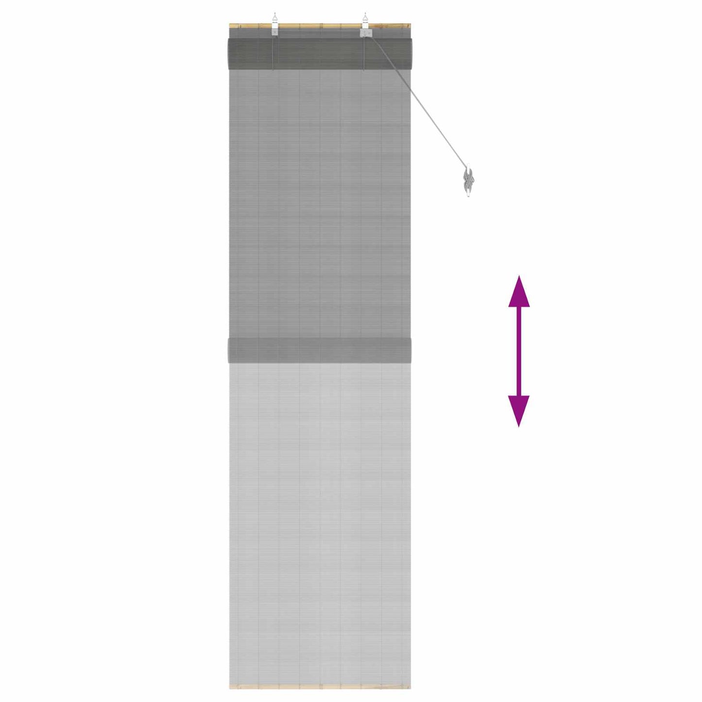 Rullegardin Grå 70 x 220 cm Bambus