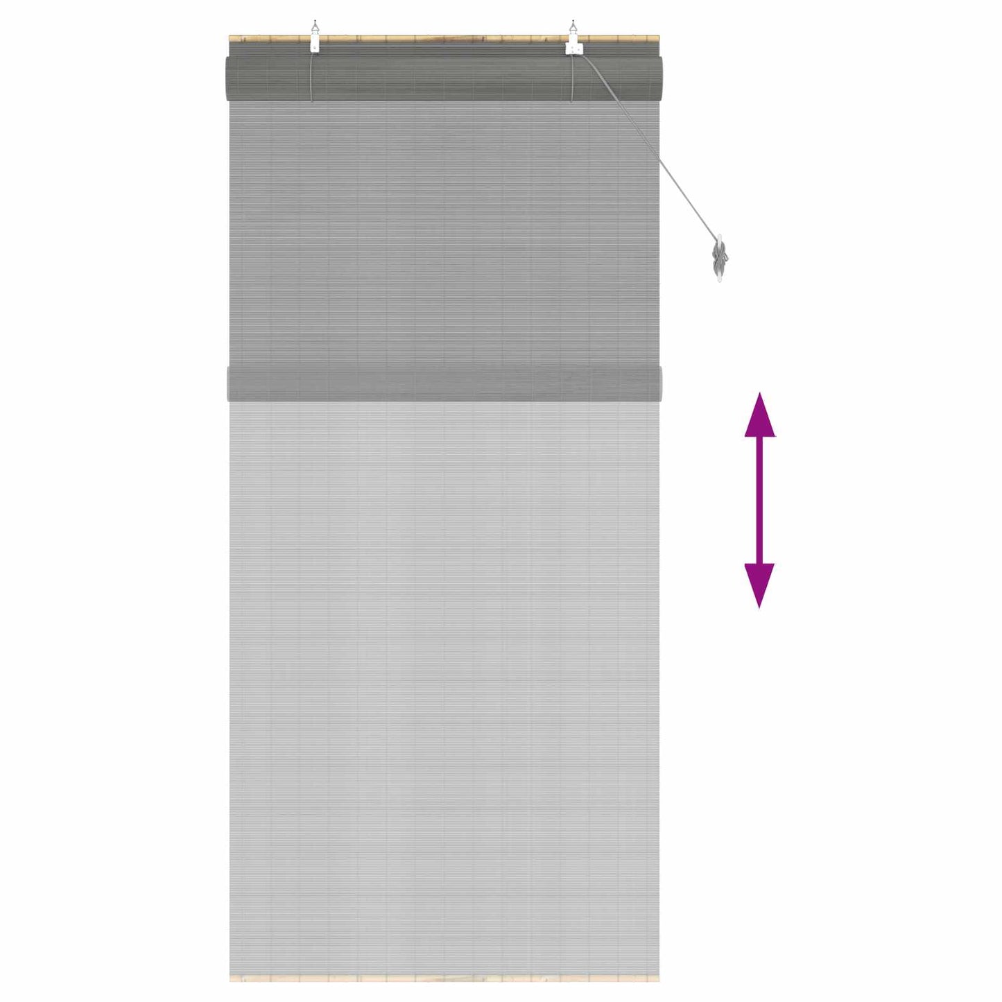 Rullegardin Grå 90 x 220 cm Bambus
