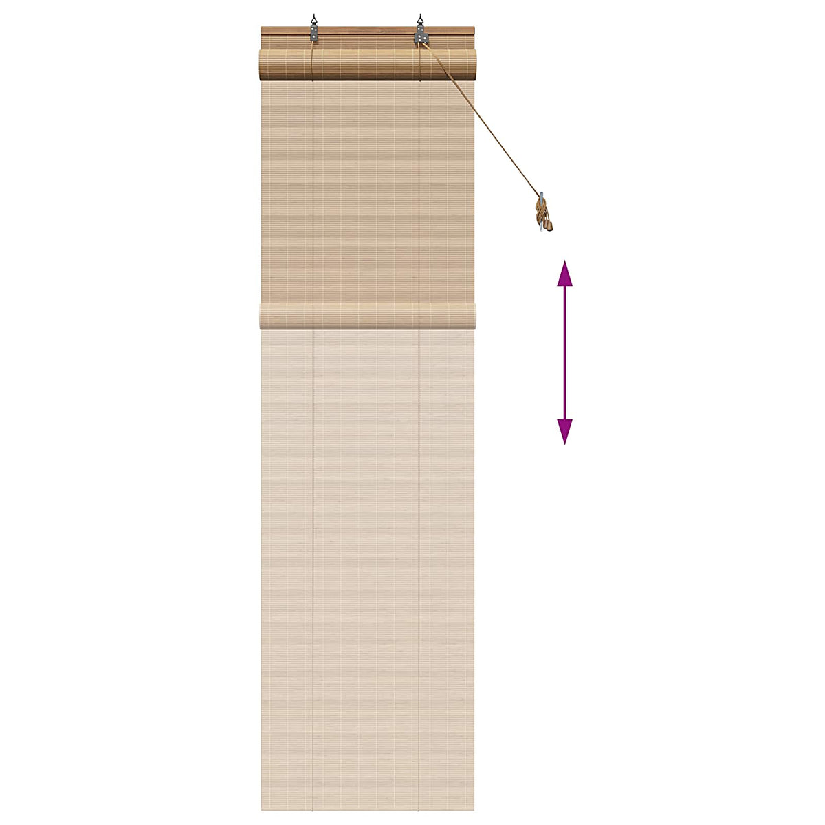 Rullegardin Brun 40 x 220 cm Bambus