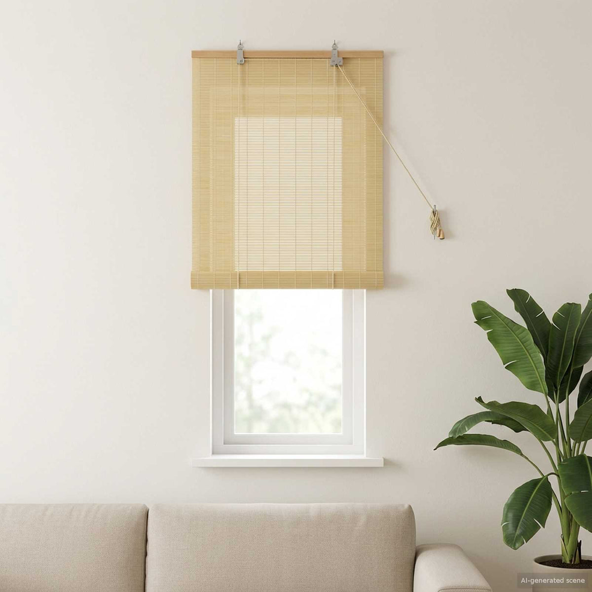 Rullegardin Naturfarvet 40 x 160 cm Bambus