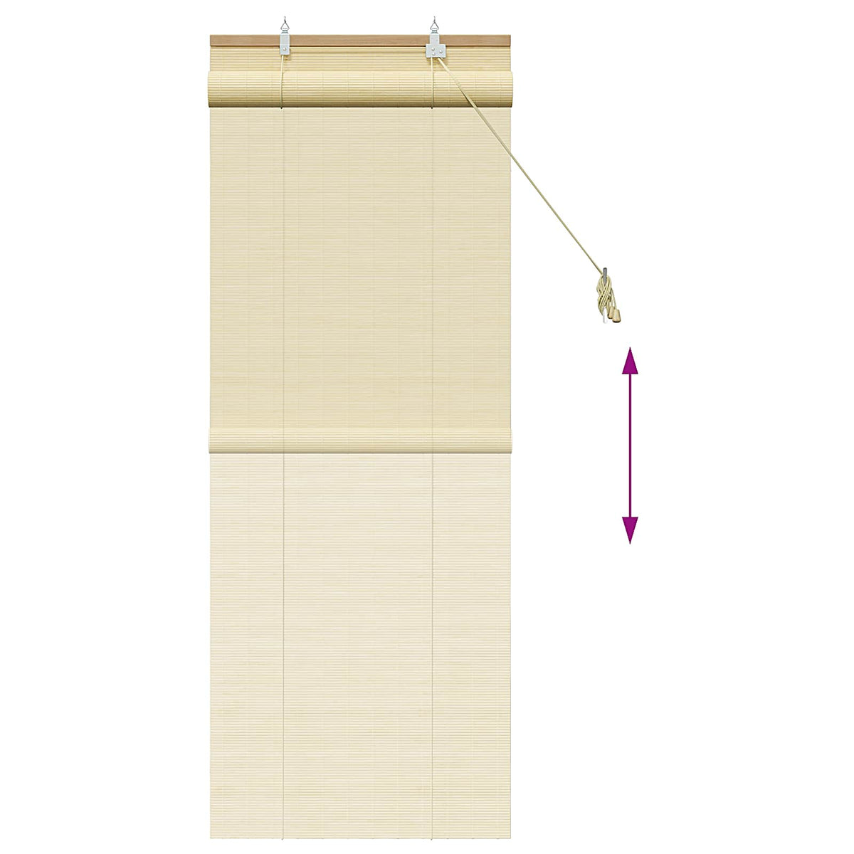 Rullegardin Naturfarvet 40 x 160 cm Bambus