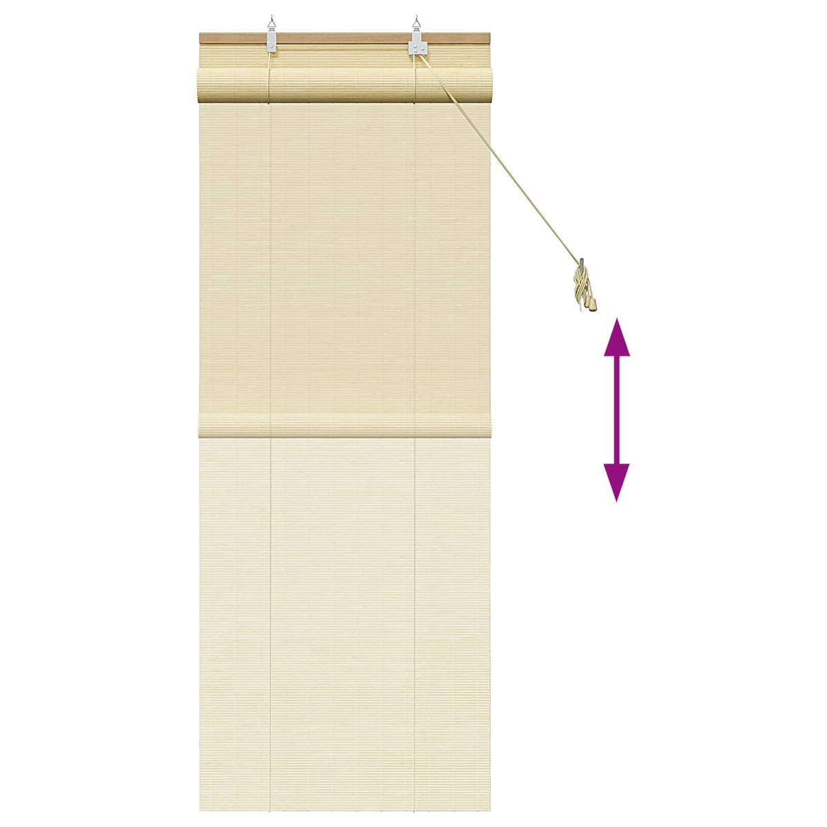 Rullegardin Naturfarvet 50 x 160 cm Bambus