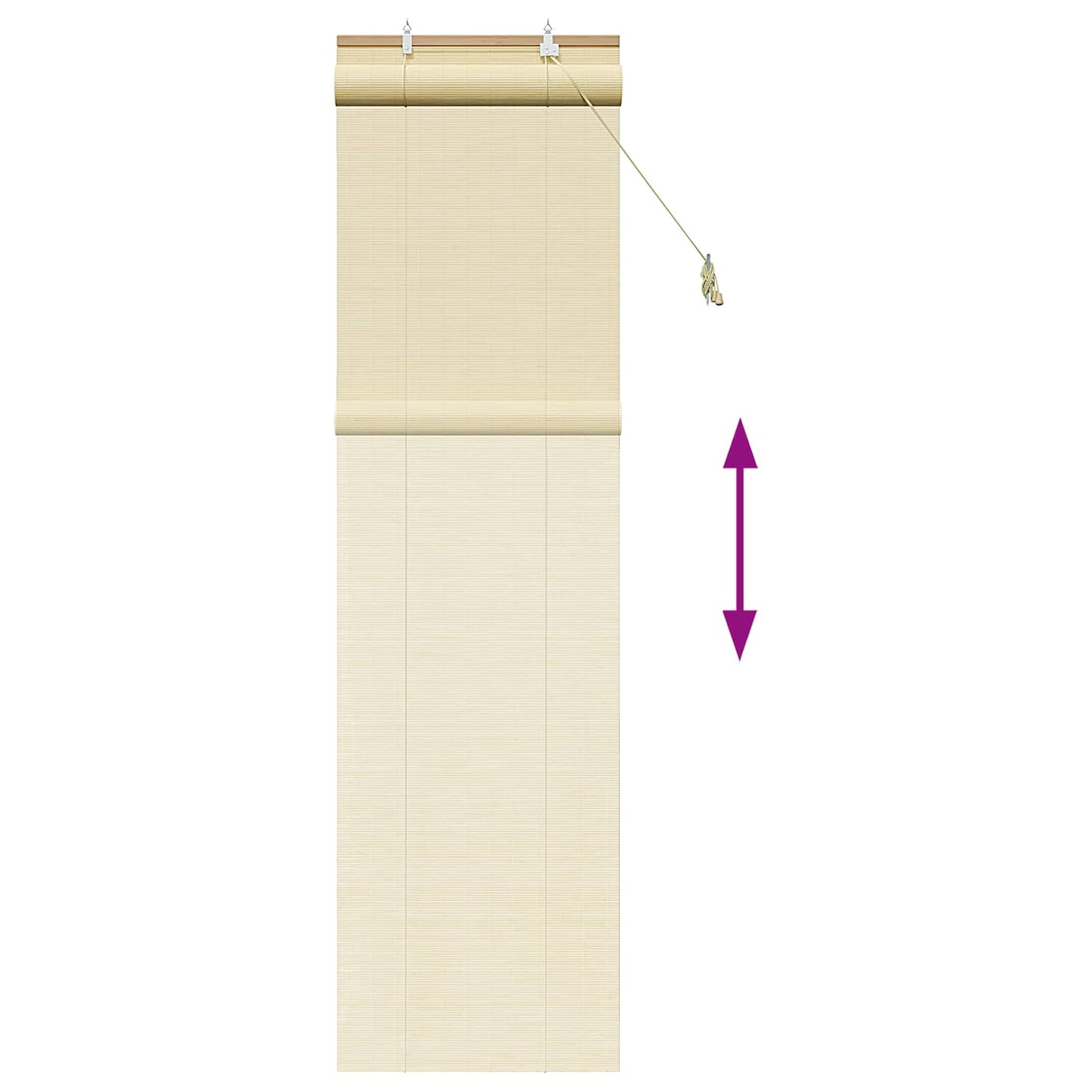 Rullegardin Naturfarvet 50 x 220 cm Bambus