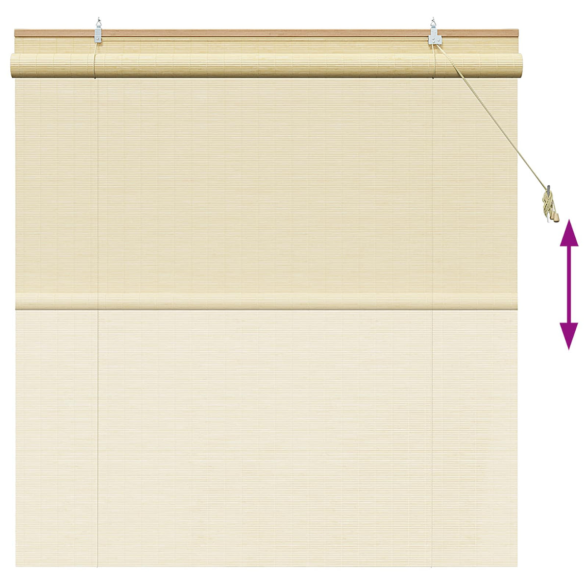 Rullegardin Naturfarvet 130 x 160 cm Bambus