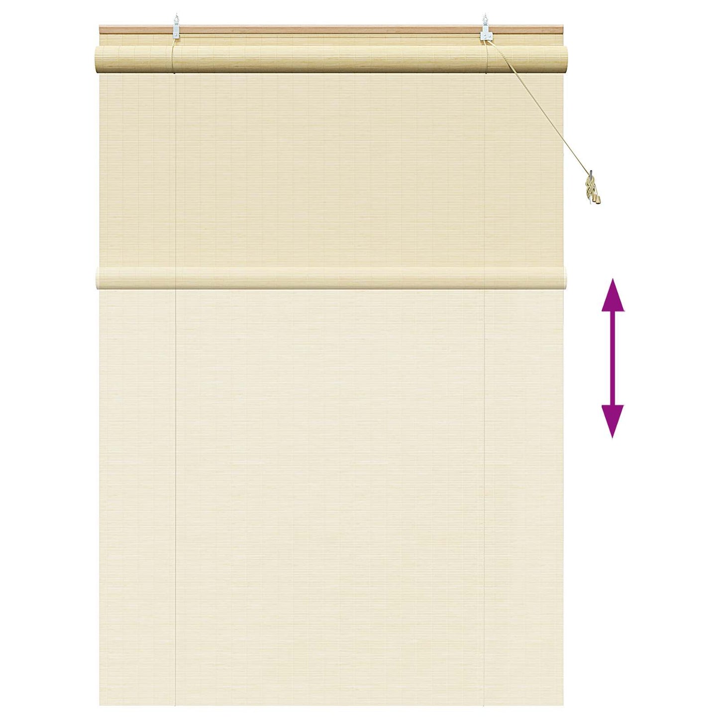 Rullegardin Naturfarvet 130 x 220 cm Bambus