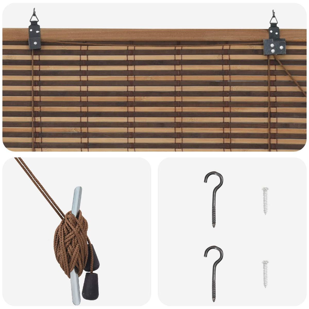 Rullegardin Brun 50 x 220 cm Bambus