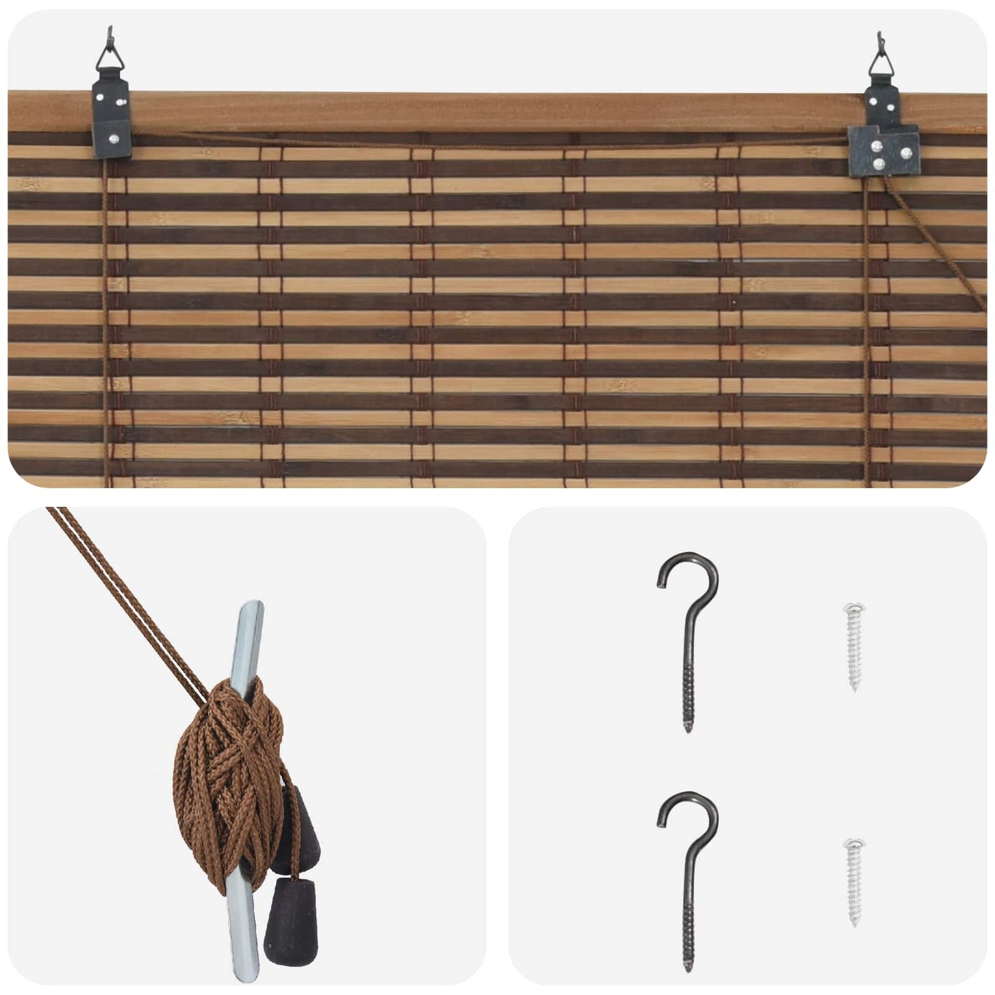 Rullegardin Brun 70 x 220 cm Bambus