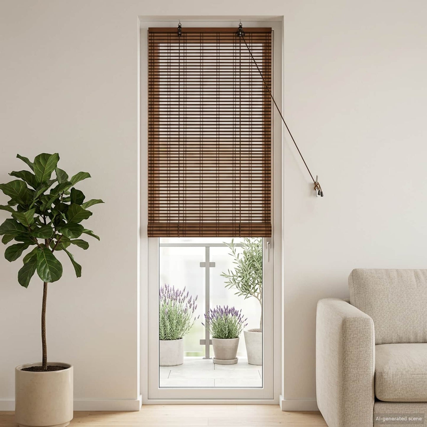 Rullegardin Brun 70 x 220 cm Bambus