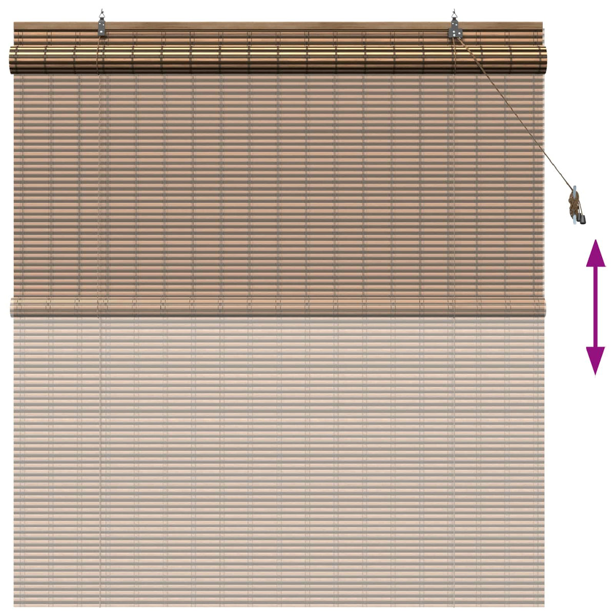 Rullegardin Brun 130 x 160 cm Bambus
