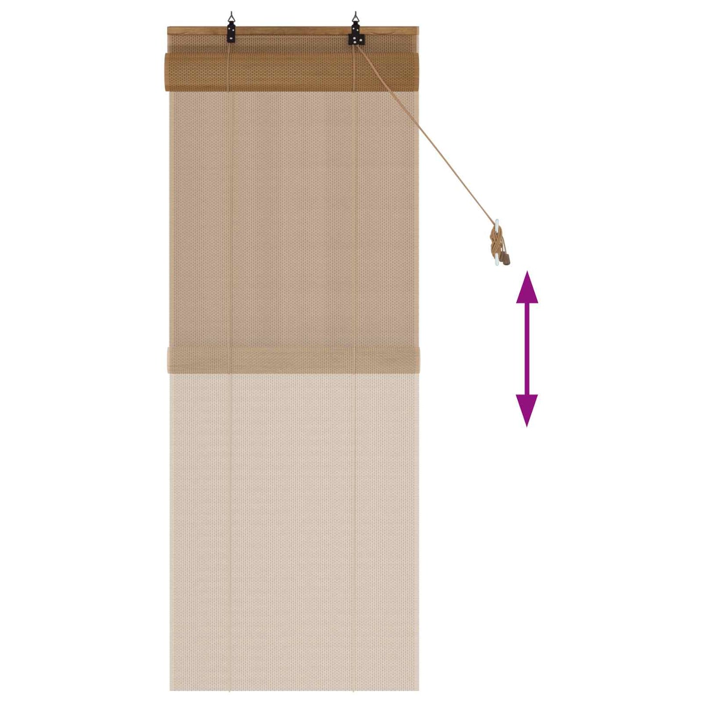 Rullegardin Brun 40 x 160 cm Bambus