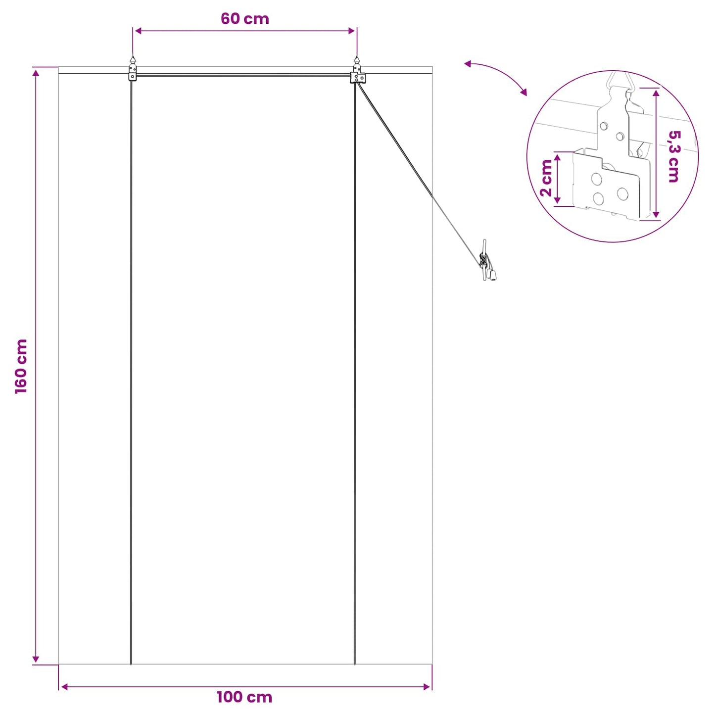 Rullegardin Brun 100 x 160 cm Bambus