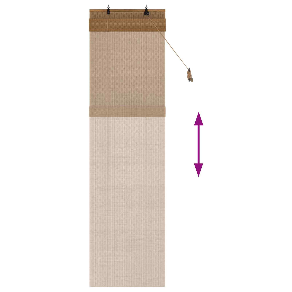Rullegardin Brun 50 x 220 cm Bambus